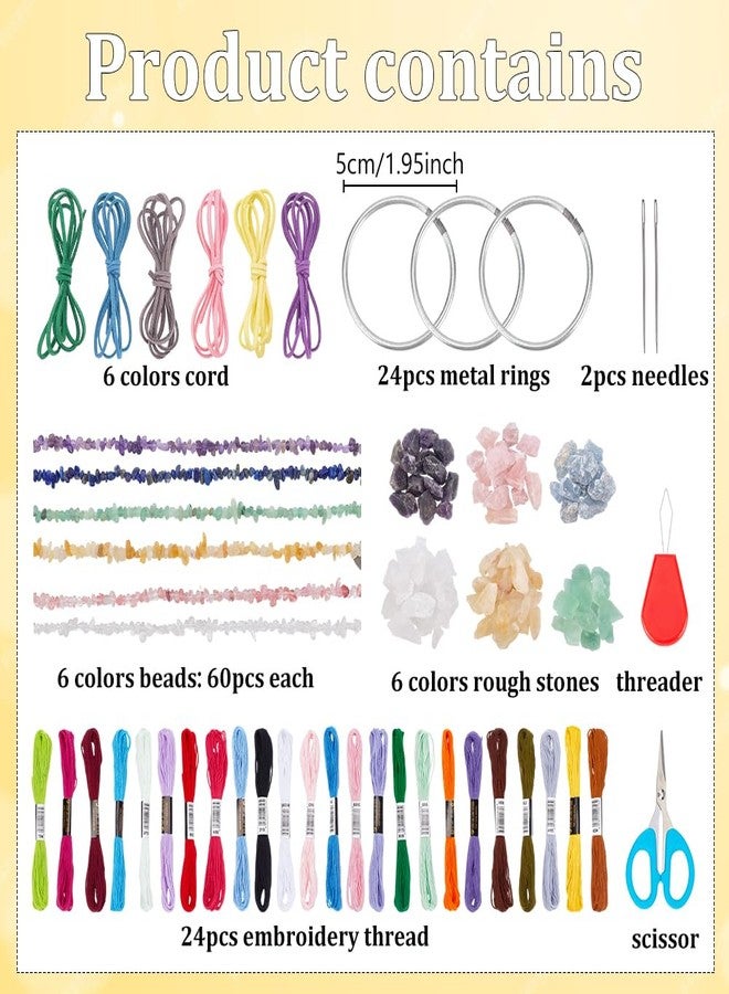BEUNITONE 24 Sets Crystal Dream Catcher Making Kit for Adults, DIY 24pcs Colorful Small Dreamcatcher for Hanging Decor, Macrame Handmade Dreamcatchers Kit for Birthday, Thanksgiving - Image 2